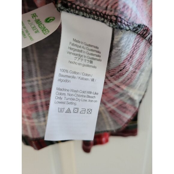 J. Crew Factory Red Plaid Tartan Turtleneck size Large Holiday Christmas Party - Picture 6 of 10